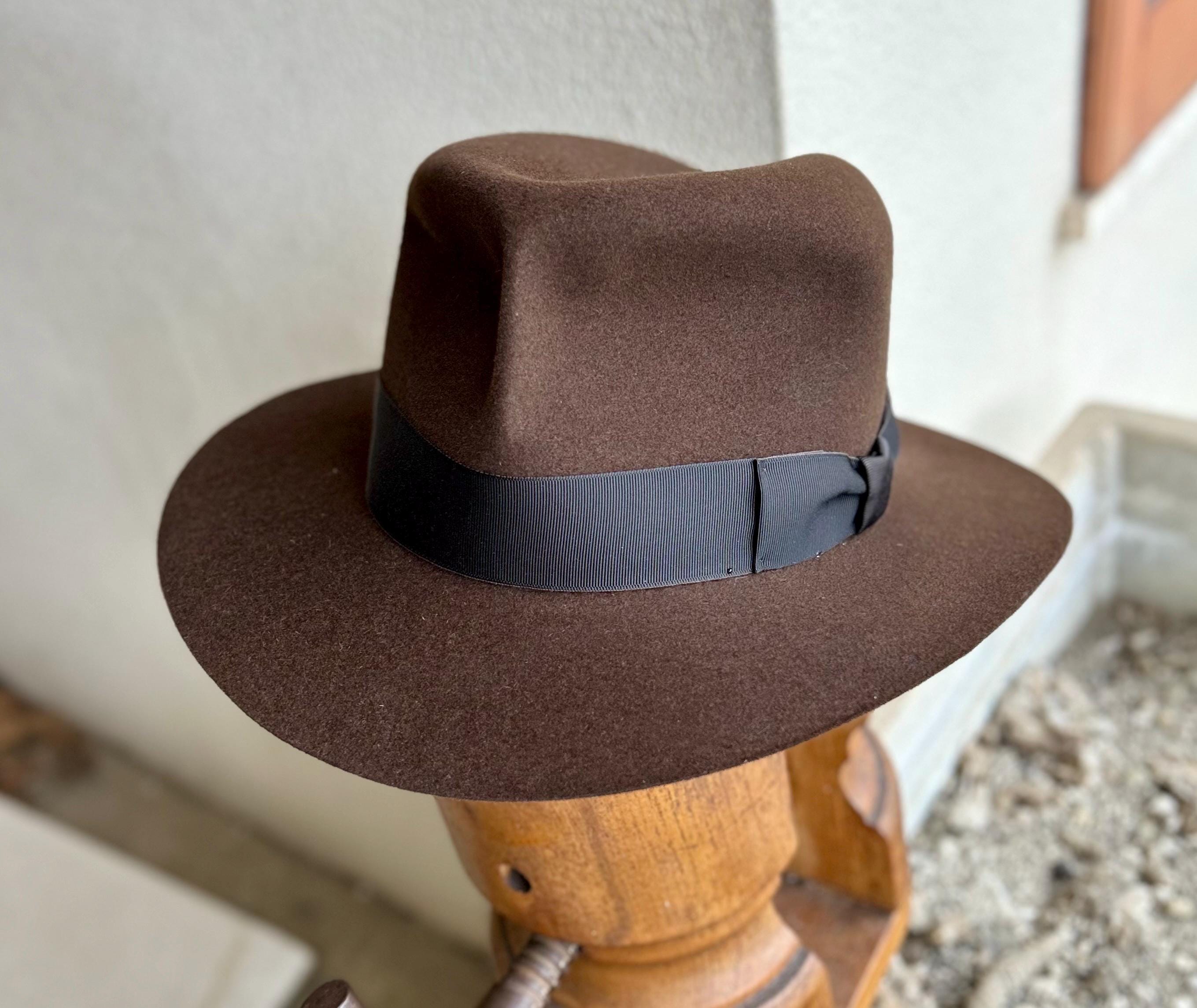 Vintage Brown 100% Rabbit Fedora W Braided Wool Accent Tie By Lord & Taylor Lord Taylor Hat In Women main image 4