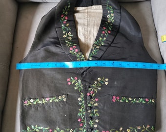 Mid 19th Century, Silk Embroidered Waistcoat