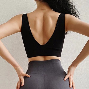 Soutien-gorge de sport avec dos en V, Soutien-gorge de sport confortable ultra-extensible, Taille unique, Soutien-gorge pour la maison, Soutien-gorge push-up décontracté, Soutien-gorge grande taille, Petit soutien-gorge, Soutien-gorge sans armatures