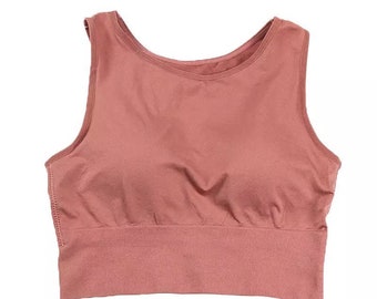 Naadloze sport-bh, sexy crop-top-bh, comfortabele gewatteerde workout-bh, één maat, fitness-yoga-bh, cadeau voor haar
