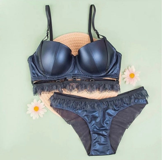 Premium Push up Bra and Underwear Set, Sexy Lingerie Set, Floral Bralette  Bra, Lace Bra, Sexy Lace Bra, Blue Colors Bra, Gift for Her -  Norway