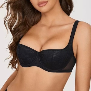 Sexy Premium Balconette BH, Sexy Vintage Push Up BH, Vintage Plunge BH, Plus Size BH, Zachte stof Comfortabele Lingerie, Cadeau voor haar