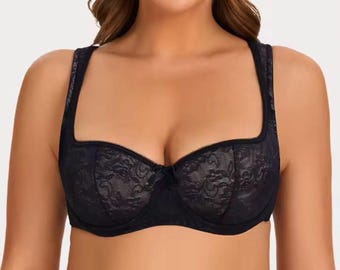 Sexy Premium Balconette BH, Sexy Vintage Push Up BH, Plus Size BH, Vintage Plunge BH, Petite BH, Bequeme Dessous, Geschenk für Sie