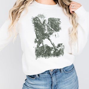 St Michael Archangel Shirt Traditional Catholic Sweatshirt Saint Michael Tshirt for Catholic Men Shirt for Catholic Teen Sweater for Women
