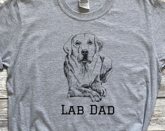 Lab Dad T-Shirt, Labrador Retriever, Dog Father, Dog Shirt, Father's Day Gift, Gift for Dad, Men's Shirt, Dog Lover, Dog Dad, Labrador Owner