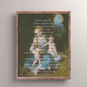 St. Patrick Brustplatte DRUCKBAR Poster, Christus mit mir Gebet, Brustpanzer von St Patrick Digitaldruck, irischer Segen, katholischer Heiliger
