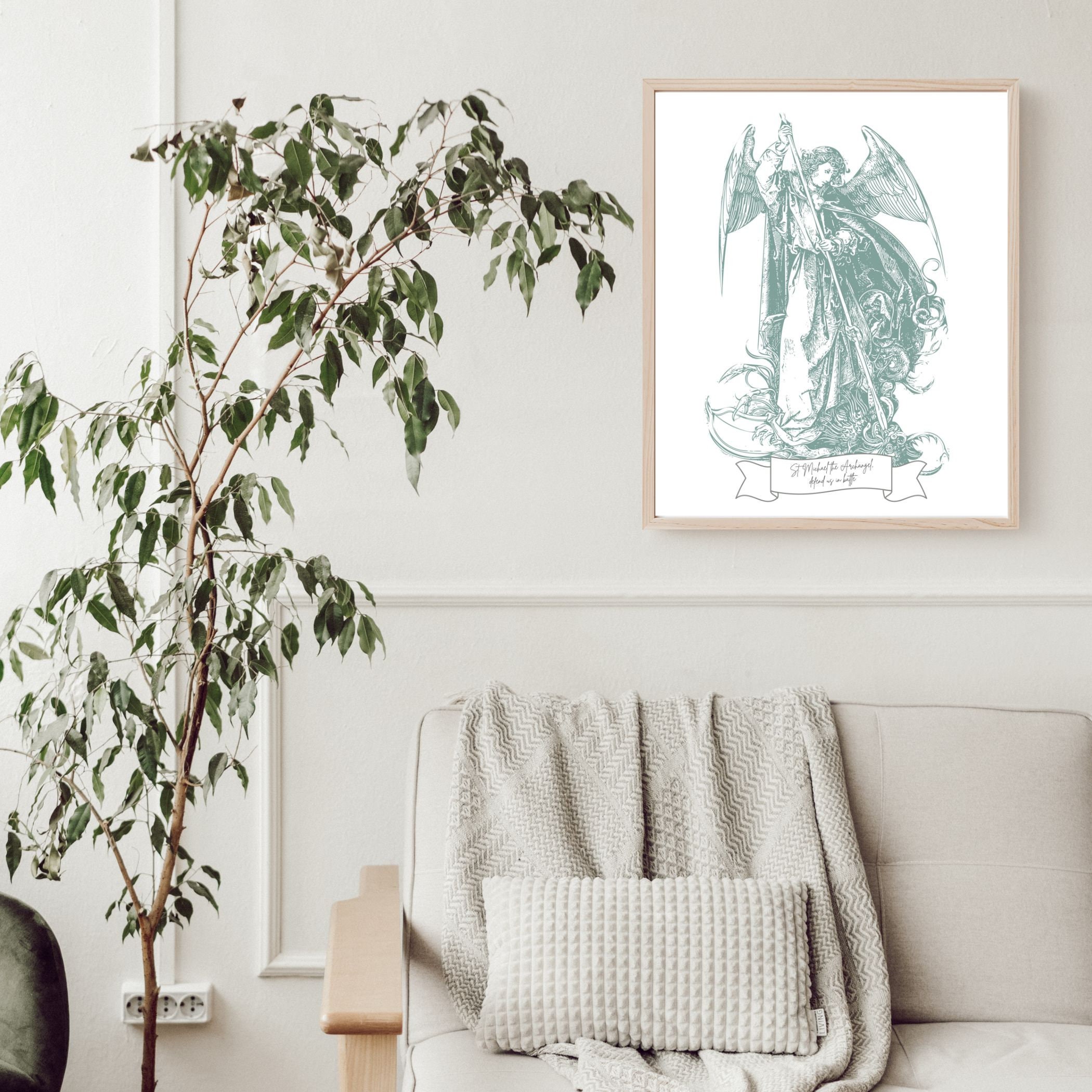 Archangel St. Michael Traditional Catholic PRINTABLE Poster Wall Art ...