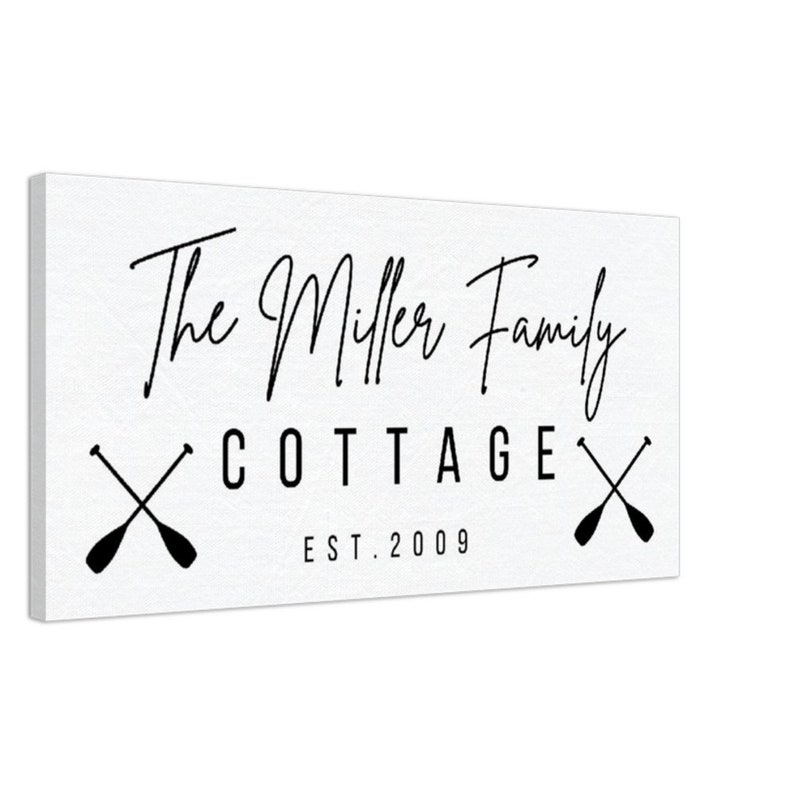 Last Name Sign for Cottage Sign, Established Sign, Personalized Family ...