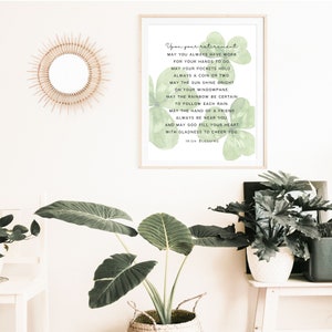 Retirement Irish Blessing Poem Printable Wall Art Poster Retirement ...