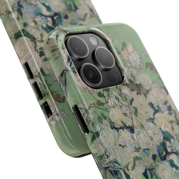 Van Gogh Roses iPhone Case, Floral Painting Phone Case, Bouquet of Flowers, Artwork Post-Impressionist Art Artist iPhone TOUGH 2-Layer Cover