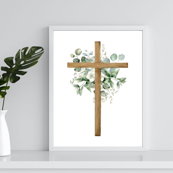 Targa In Metallo Decorativa Per Pasqua 'He Is Risen' - Croce Con Coniglietto E Uova, Insegna 20x15 Cm Per Casa, Agriturismo, Decorazioni Primaverili