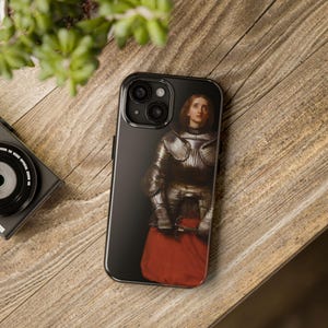 Étui pour téléphone portable Jeanne d'Arc, oeuvre d'art catholique pour iPhone, étui Samsung, cadeau de confirmation, art chrétien orthodoxe, cadeau catholique femme
