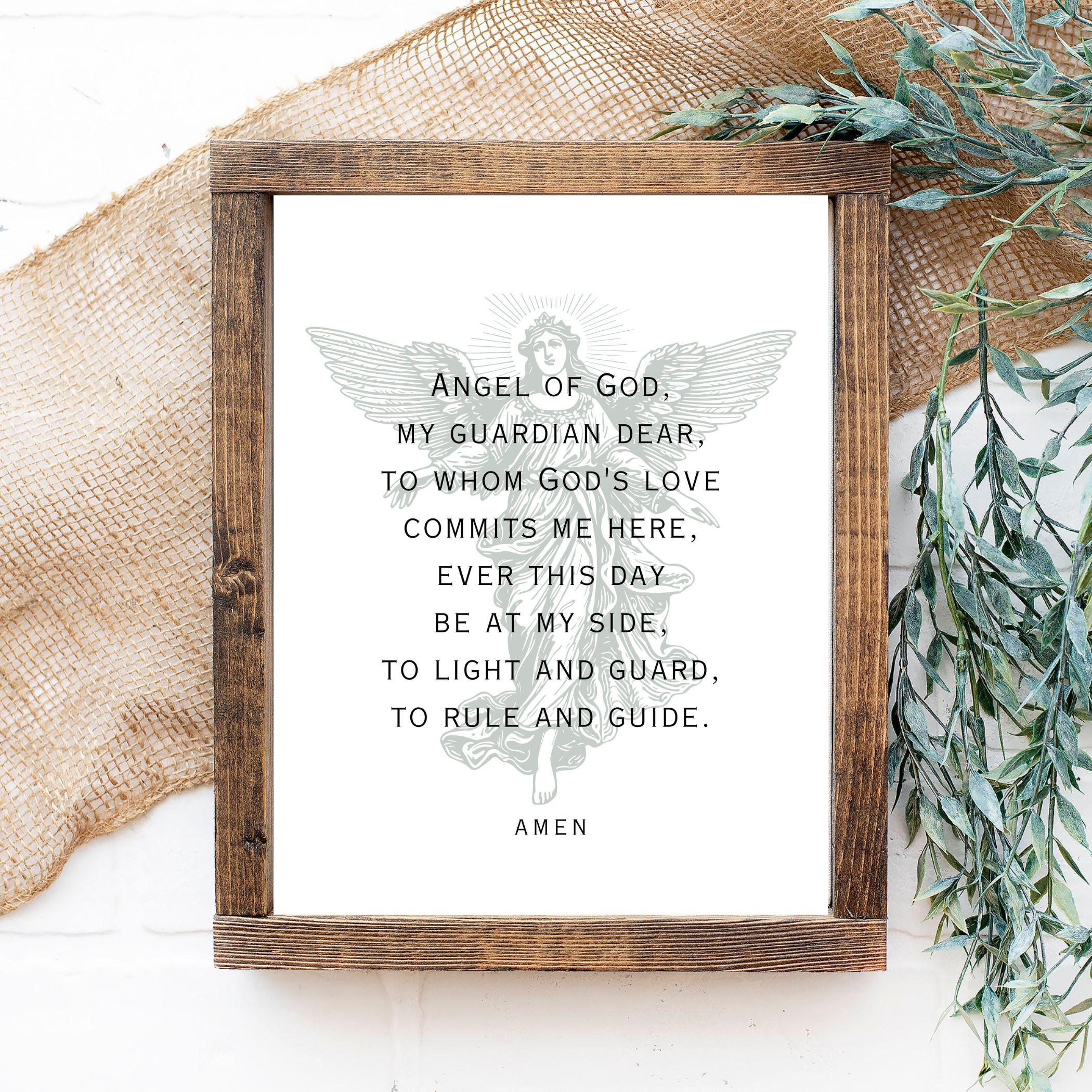 Guardian Angel of God Prayer PRINTABLE Poster, Traditional Catholic ...