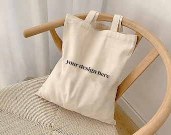 Liberty Bags OAD113 Mockup, Canvas Tote Bag Mockup, Minimalist Style Mockup, Printify Mockup, Pinterest Mockup, Port Authority B150 Bags