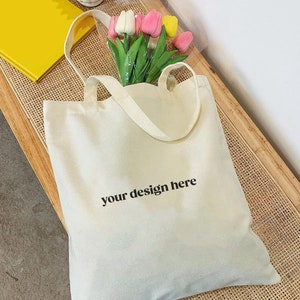 Liberty Borse OAD113 Mockup, Mockup borsa tote in tela, Mockup stile minimalista, Mockup Printify, Mockup Pinterest, Borse B150 dell'autorità portuale
