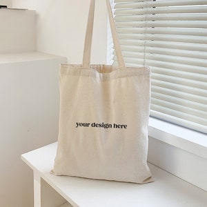 Liberty Bags OAD113 Mockup, Canvas Tote Bag Mockup, Minimalist Style Mockup, Printify Mockup, Pinterest Mockup, Port Authority B150 Bags