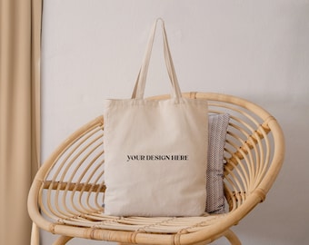 Liberty Bags OAD113 Mockup, Canvas Tote Bag Mockup, Minimalist Style Mockup, Printify Mockup, Pinterest Mockup, Port Authority B150 Bags