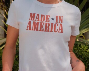 Made In America Graphic Baby Tee, 4th of July Concert Outfit