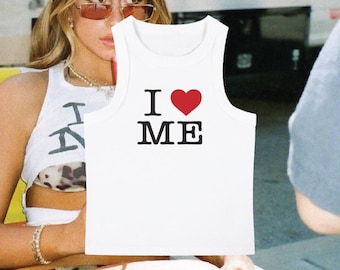 CHANEL Surf Vintage 02S CC Big Logo Tank Top #36 Blue Cotton