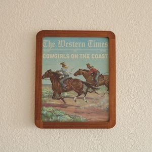 Coastal Cowgirl Newspaper Print, Western Wall Art (Digital Download) image 1