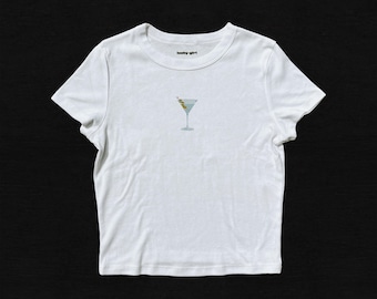 Dirty Martini Graphic Baby Tee, Bella Canvas, Cropped Fit