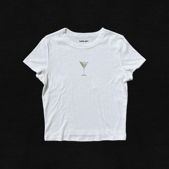 Dirty Martini Graphic Baby Tee, Bella Canvas, Cropped Fit