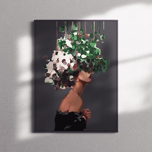 Decoração de salão de cabeleireiro Moody, Impressão de salão de cabeleireiro, Arte de pintura pingando, Arte de salão de cabeleireiro moderno, Impressão em papel fosco, IMPRESSÃO FÍSICA