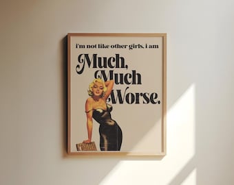 Marilyn Monroe Fashion Poster, Dorm Wall Art, Matte Print