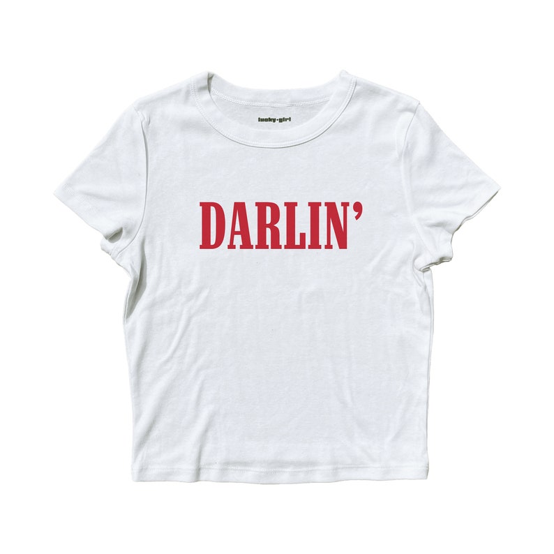 Darlin' Baby Tee | Country Concert Cropped Graphic Tee image 3
