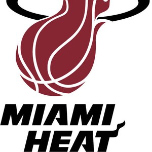Miami Heat Logo On Canvas Etsy