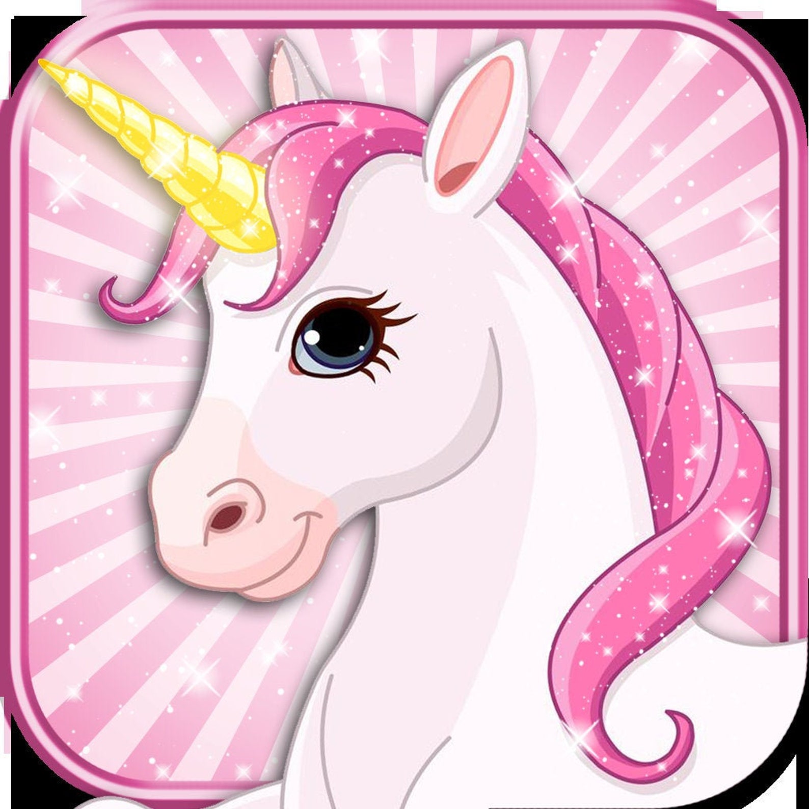 White and pink unicorn SVG Etsy