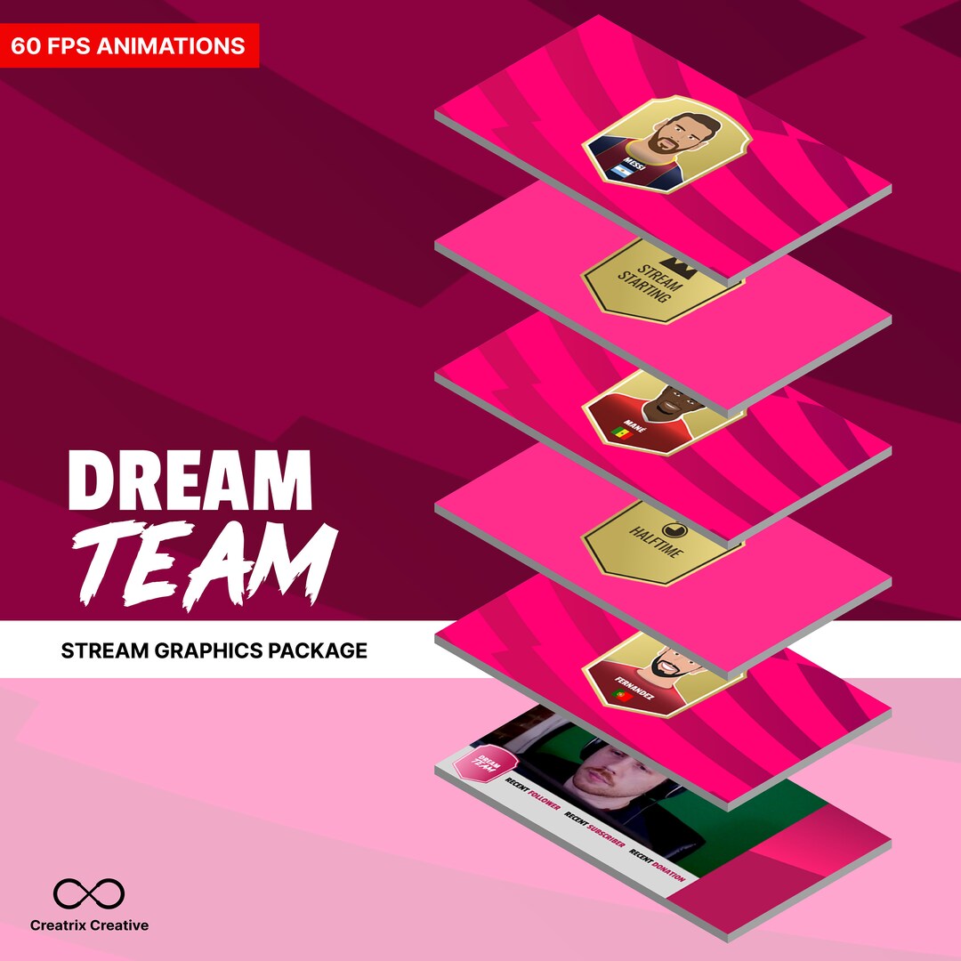 Stream Team Models DREAM TEAM Customised Twitch Stream Graphics Package - Etsy