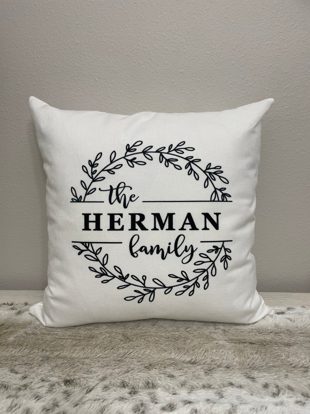 Personalized Pillow Cover, Family Name Pillow Case, Personalized Pillow