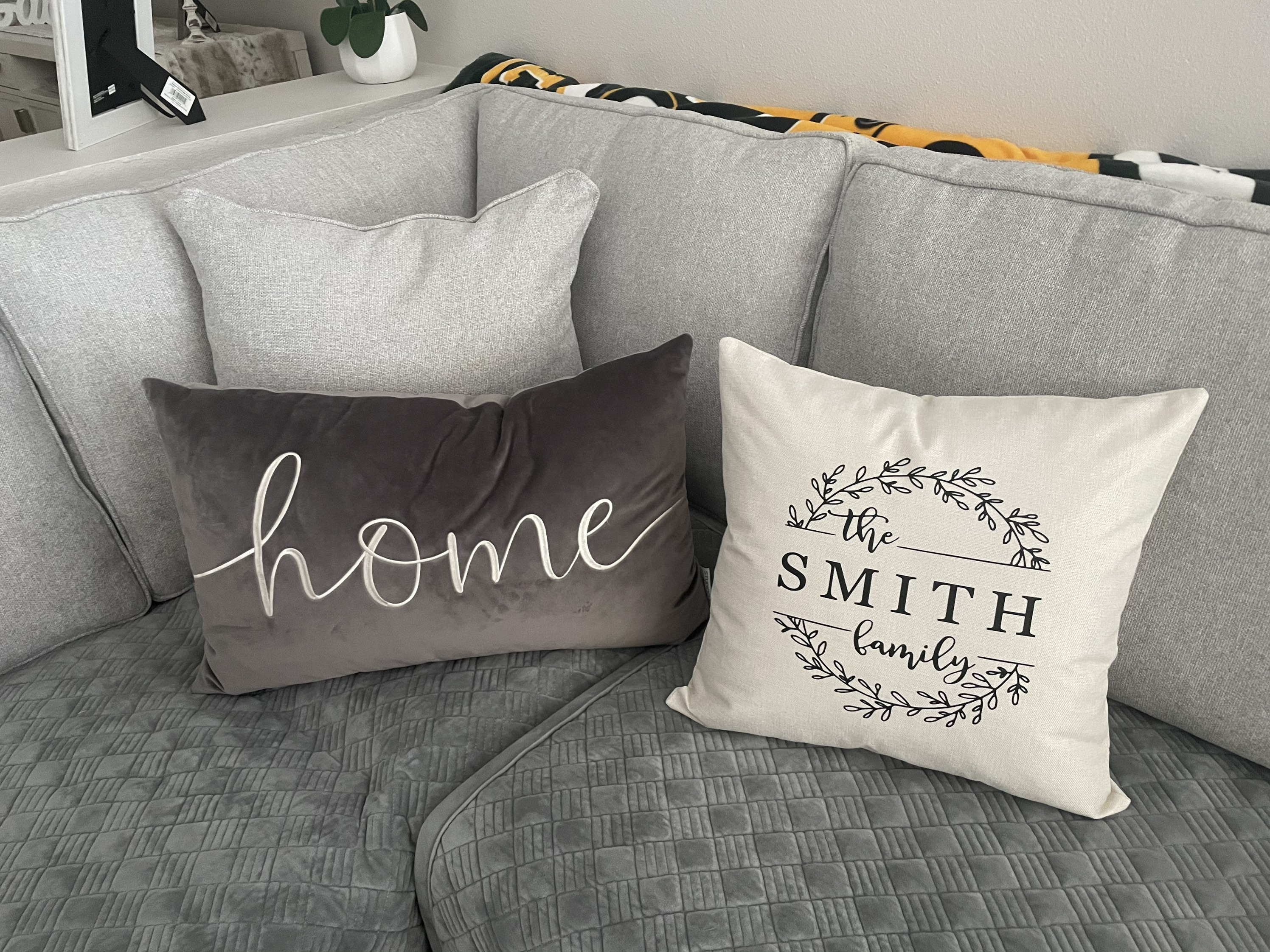 Personalized family name pillow cover last name personalized Etsy