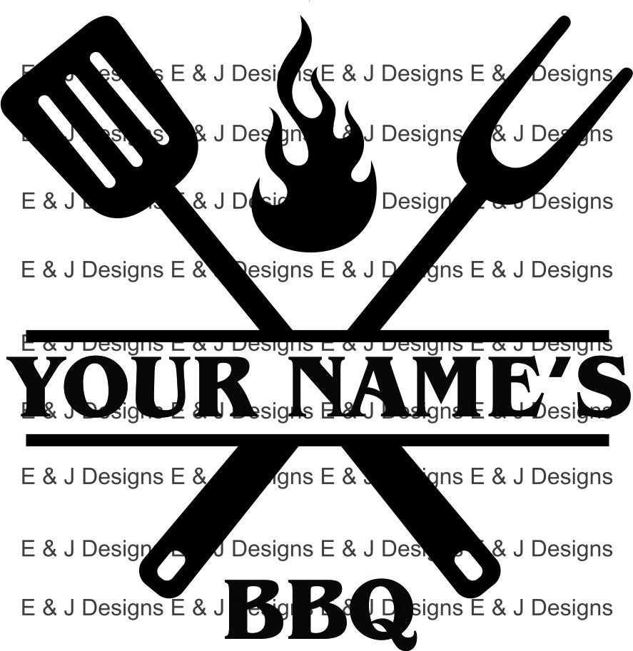 Your name's BBQ Digital file. Transparent PNG and JPEG | Etsy