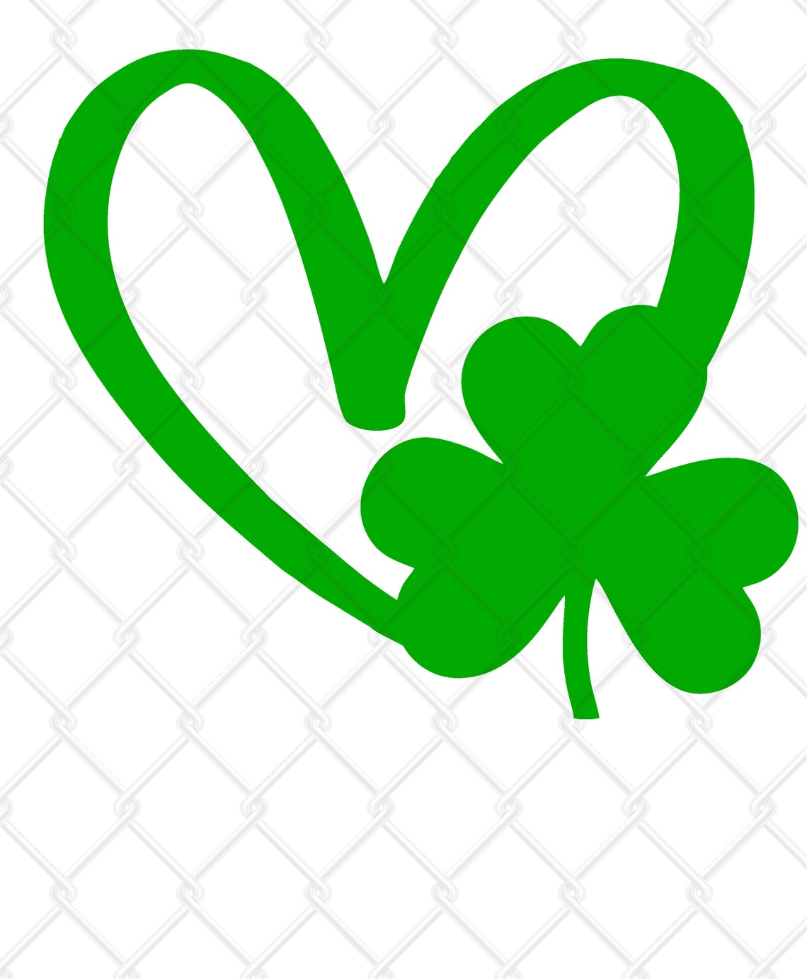 Heart With Shamrock Etsy