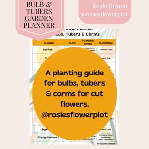 Snijbloemenplanner, plantgids, tuinplanner, gids voor het planten van bloemen, plantenplanner, bloemenplanner, digitale tuinplanner,