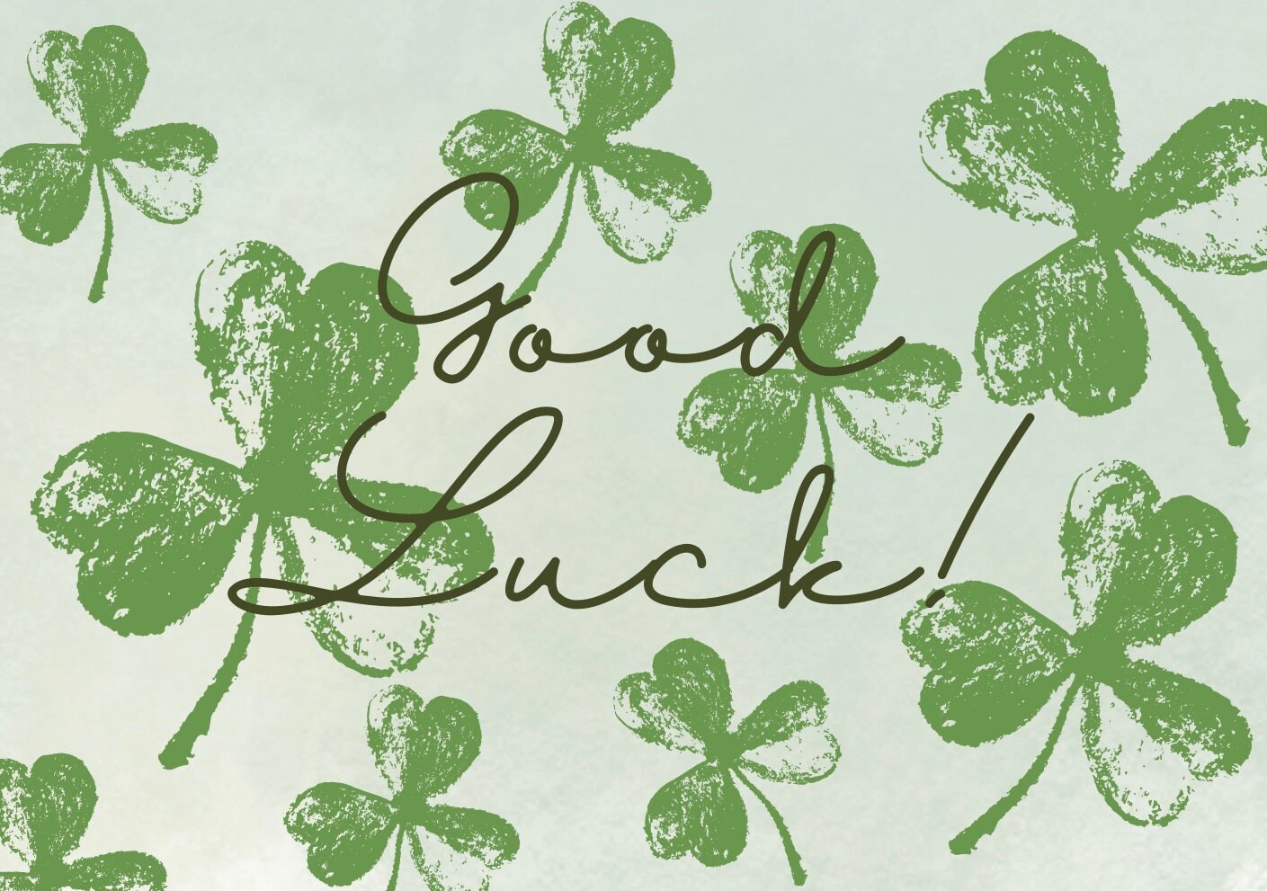 Good Luck Card, Printable Card, Instant Download, Digital Greeting Card, Print at Home - Etsy