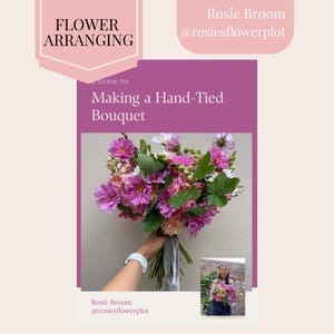 A guide to making a hand-tied bouquet, flower bouquet, flower arranging, flower guide, flower book, hand-tied bouquet, flower arranging book