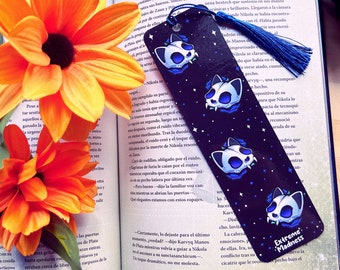 Cat Skull Bookmark | Handmade Bookmark | Goth Bookmark | Bookmark with Tassels | Book lover Gift | Book Lovers | Reading Accessories |