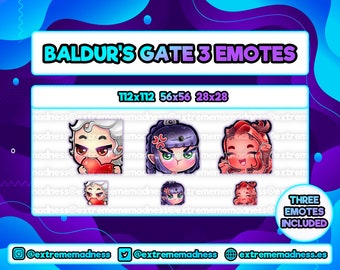 Baldur's Gate 3 Emotes for Twitch & Discord | Shadowheart | Karlach | Astarion | Rage | Revenge | Lurk | Raid | Vampire | Streamer