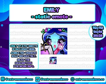 Emily Corpse Bride Twitch Emote | Discord | Youtube | Goth | Hype | Raid | Dark | Pencil | Cute | Kawaii | Chibi | Skull | Scraps | Static