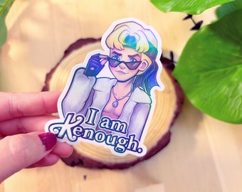 I am enough Holographic Sticker | Kenneth | TV Show | I am enough | Retro |