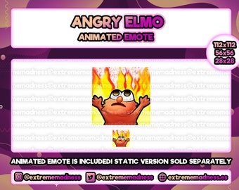 Hellmo Twitch animated emote | Discord | Rage | Flames | Fire Emote | Revenge | Rage | Meme Emote | Gif | F | Ban hammer | Funny | Burn