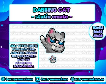 Dabbing Cat Twitch Emote | Discord | Youtube | Stream | Hype | Raid | Kitty | Kitten | Cute | Kawaii | Dance | Battle Royale | Lurk |