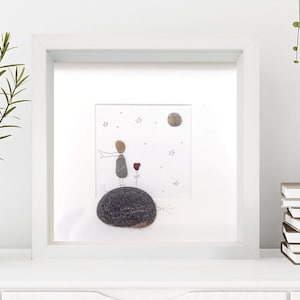 Der kleine Prinz Art, Kleiner Prinz Pebble Art, Der kleine Prinz und die Rose, Pebbleart Geschenk, Geburtstagsgeschenk