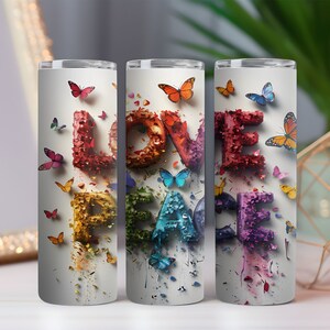 20oz Skinny Tumbler: Double Layered, LGBTQ Design, Personalized Gift (Includes Lid & Straw)
