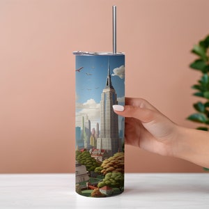 3D New York City Tumbler, Personalized Insulated Travel Mug bild 3