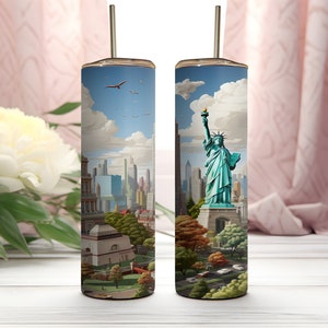 3D New York City Tumbler, Personalized Insulated Travel Mug bild 2