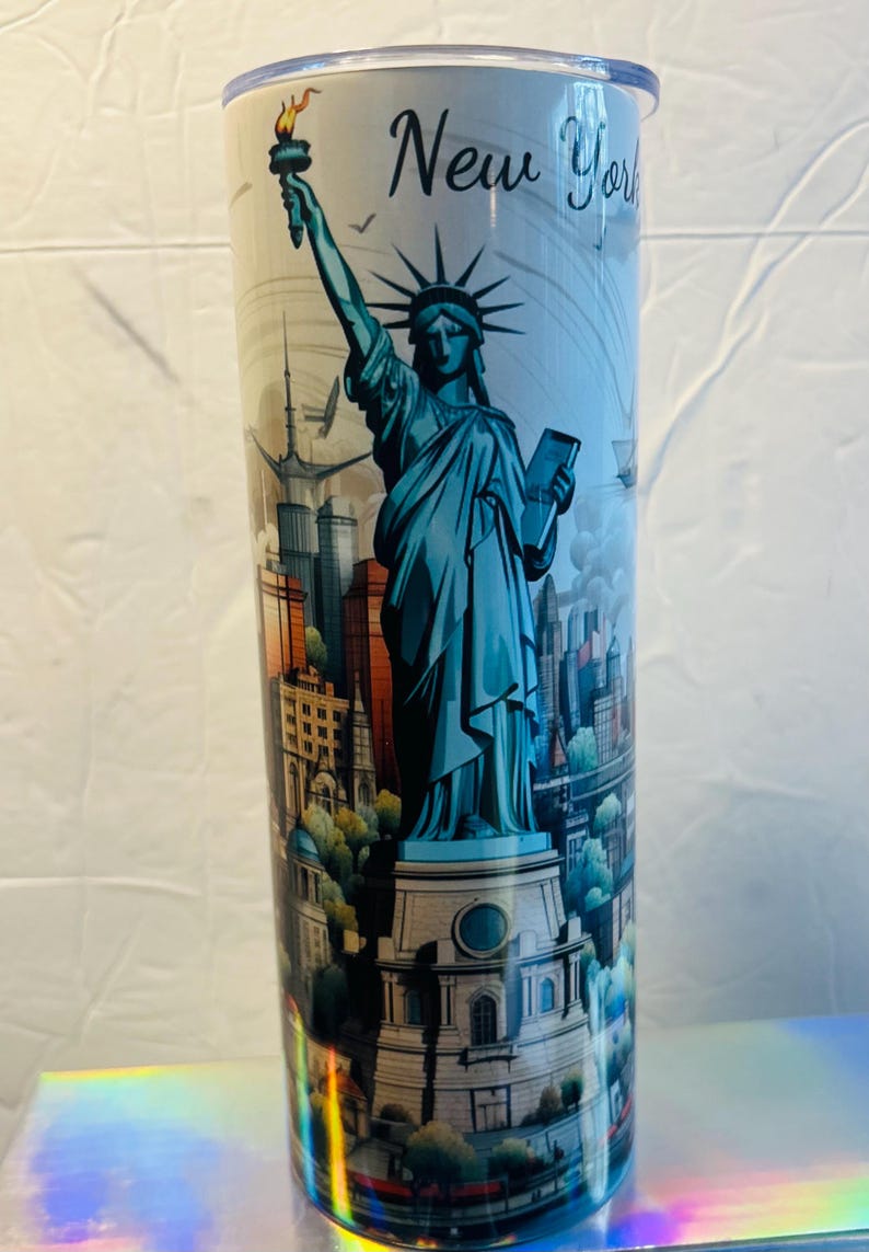3D New York City Tumbler, Personalized Insulated Travel Mug bild 8